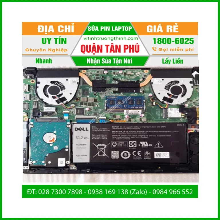 Sửa Pin Laptop Quận Tân Phú- Thay Cell Pin Giá Rẻ - Gần Đây