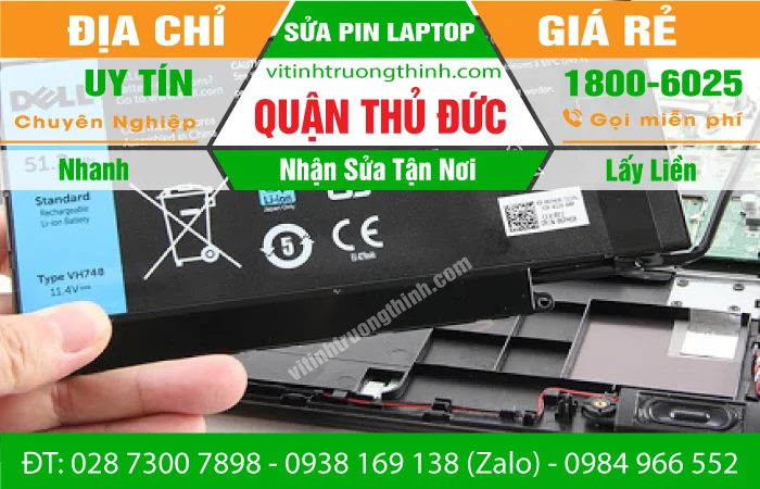 【 Cửa Hàng 】 Sửa Pin Laptop Quận Thủ Đức - Thay Cell Pin Giá Rẻ - Trường Thịnh