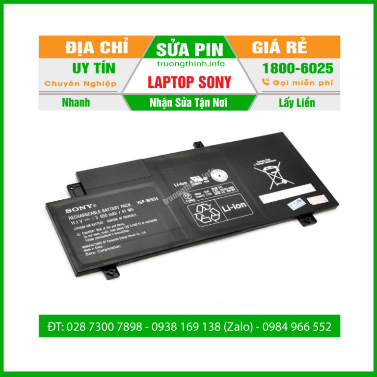 Sửa Pin Laptop Sony- Thay Cell Pin Giá Rẻ - Gần Đây