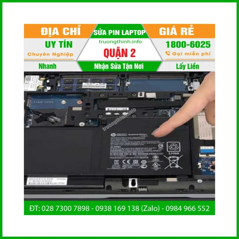 Sửa pin laptop Quận 2 - Khôi phục phục hồi pin chai - Thay Cell Pin