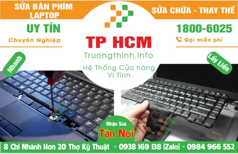 Địa Chỉ Mua Bán Sửa Thay Bàn Phím Laptop TPHCM