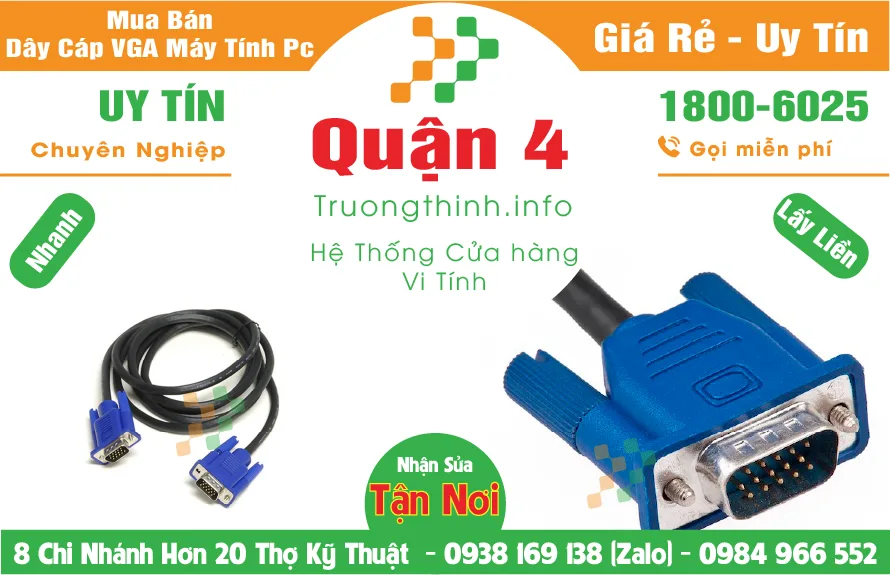 Địa Chỉ Mua Bán Dây Cáp Vga Máy Tính Pc – Quận 4