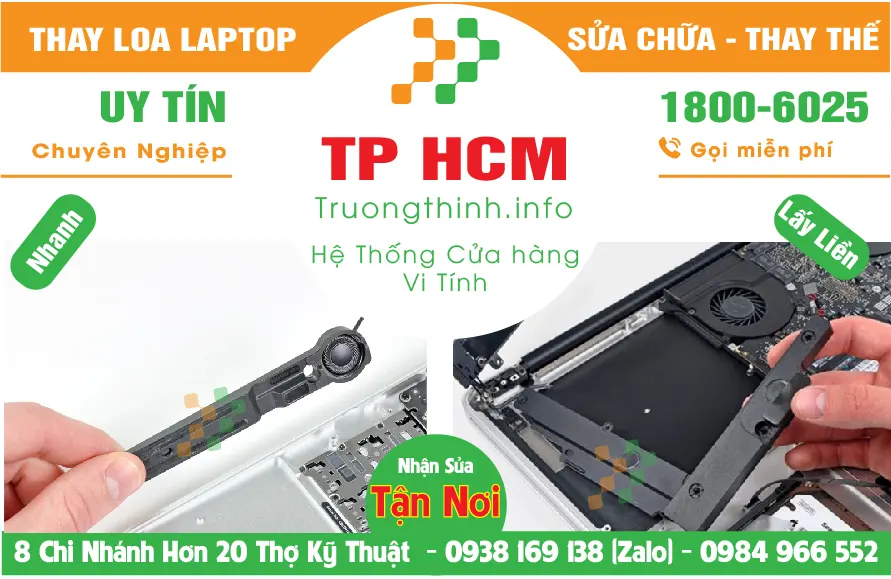 Địa Chỉ Sửa Thay Loa Laptop TPHCM