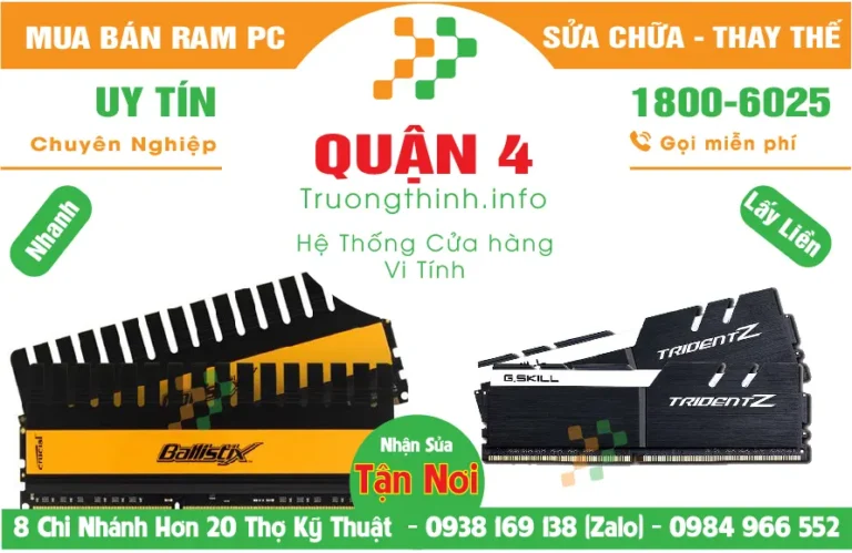 Mua Bán Nâng Cấp Ram Máy Tính PC Ở Quận 4
