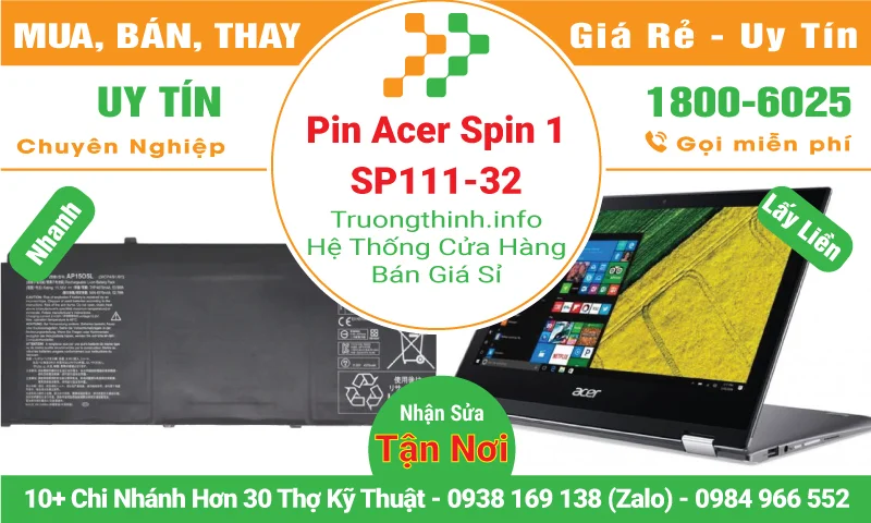 Pin Laptop Acer Spin 1 SP111-32