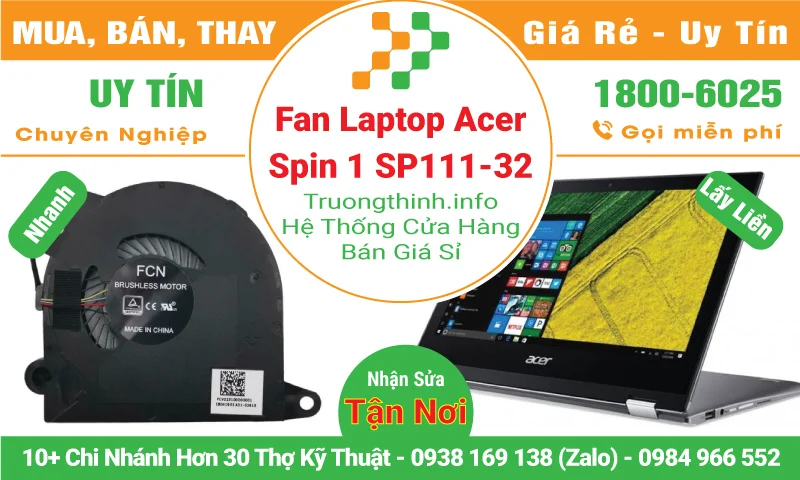 Fan Quạt Laptop Acer Spin 1 SP111-32