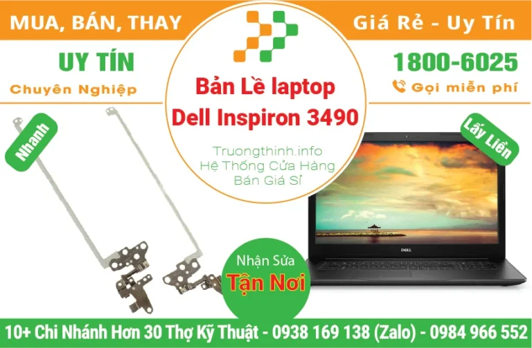 Thay Bản Lề Laptop Dell Inspiron 3490