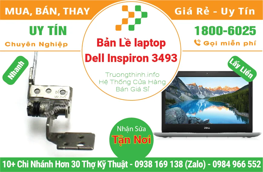 Thay Bản Lề Laptop Dell Inspiron 3493