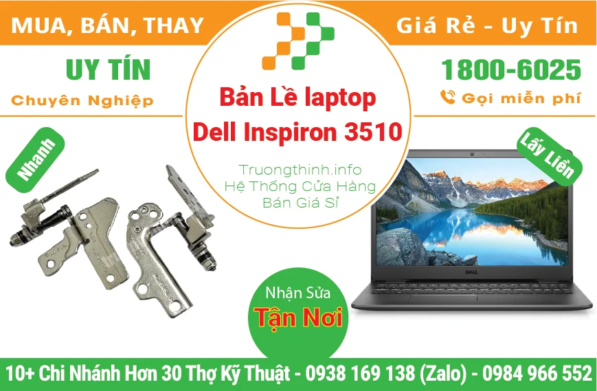 Thay Bản Lề Laptop Dell Inspiron 3510