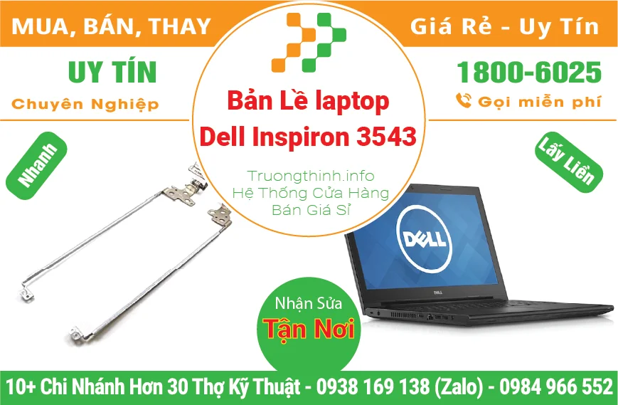 Thay Bản Lề Laptop Dell Inspiron 3543