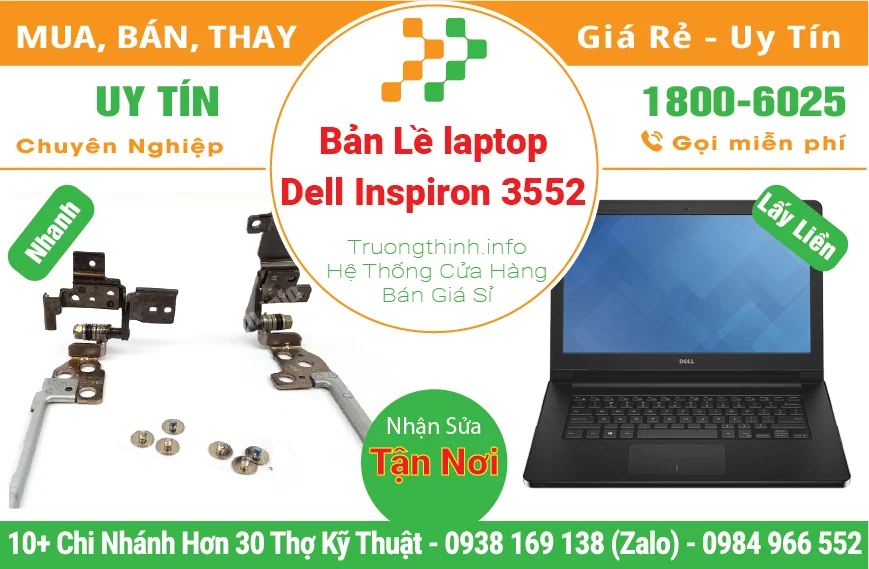 Thay Bản Lề Laptop Dell Inspiron 3552