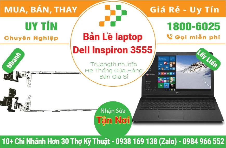 Thay Bản Lề Laptop Dell Inspiron 3555