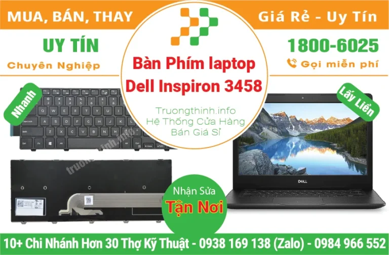 Thay Bàn Phím Laptop Dell Inspiron 3458