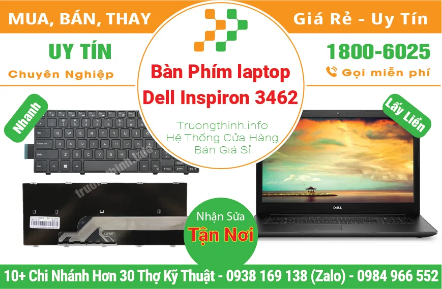 Bàn Phím Laptop Dell Inspiron 3462