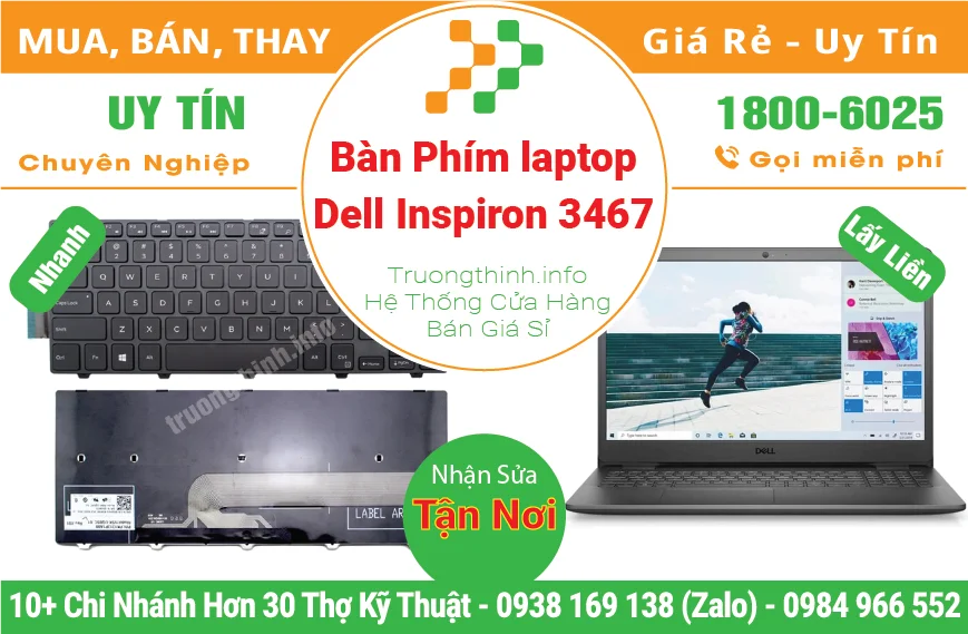 Thay Bàn Phím Laptop Dell Inspiron 3467