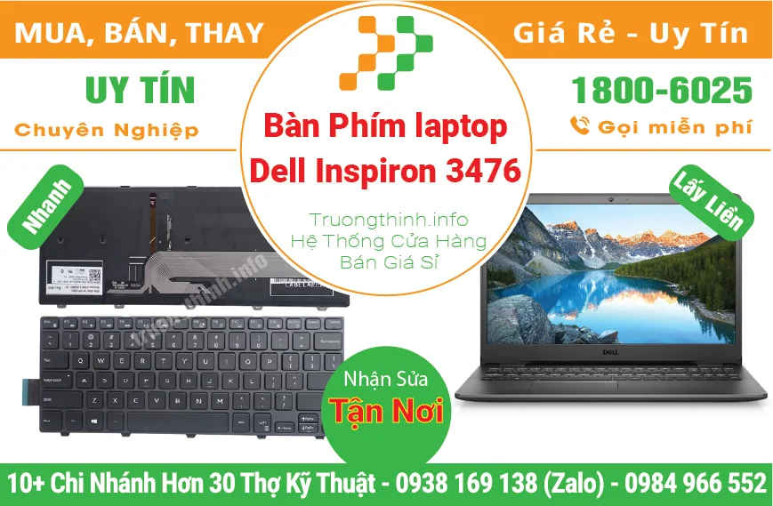 Thay Bàn Phím Laptop Dell Inspiron 3476