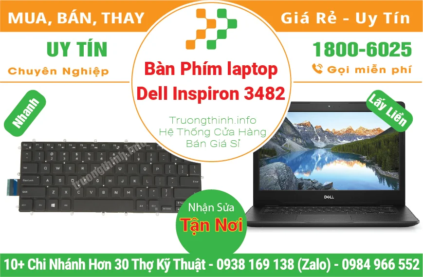 Bàn Phím Laptop Dell Inspiron 3482