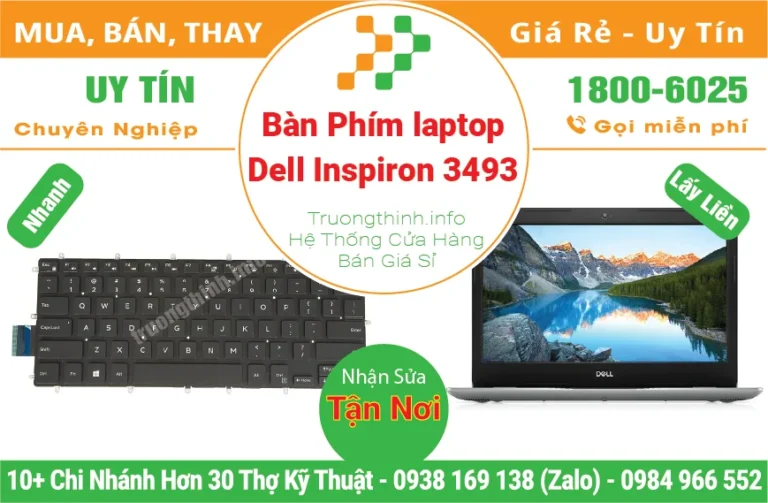 Bàn Phím Laptop Dell Inspiron 3493