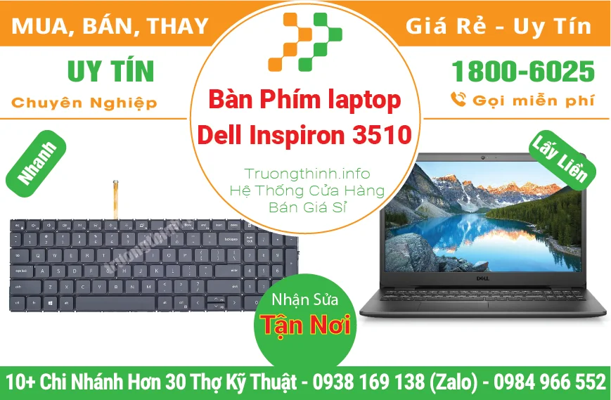 Bàn Phím Laptop Dell Inspiron 3510