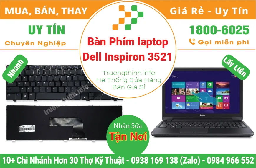 Thay Bàn Phím Laptop Dell Inspiron 3521