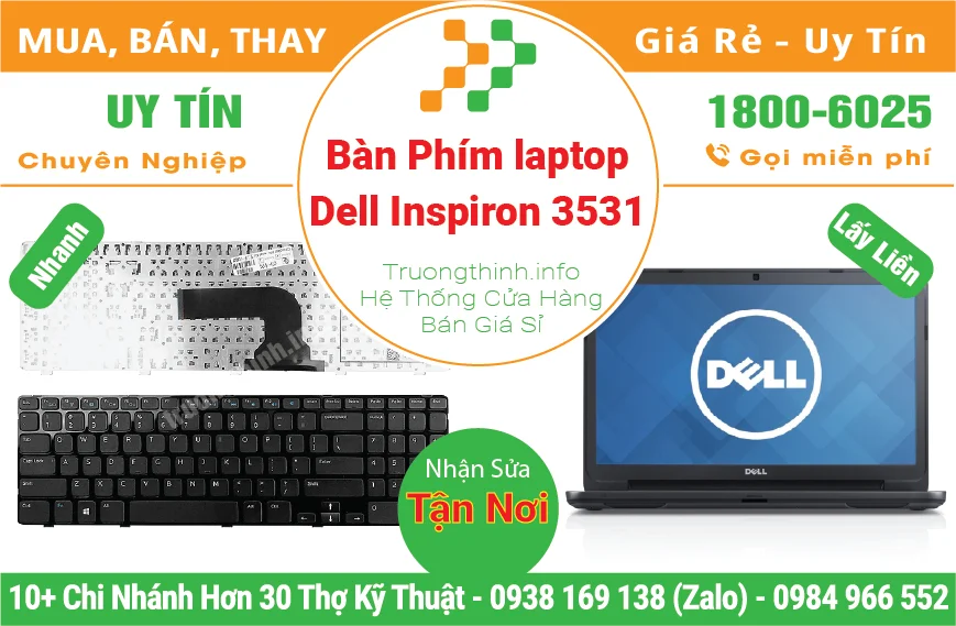 Bàn Phím Laptop Dell Inspiron 3531