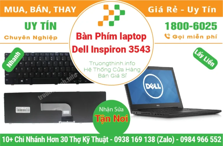 Bàn Phím Laptop Dell Inspiron 3543
