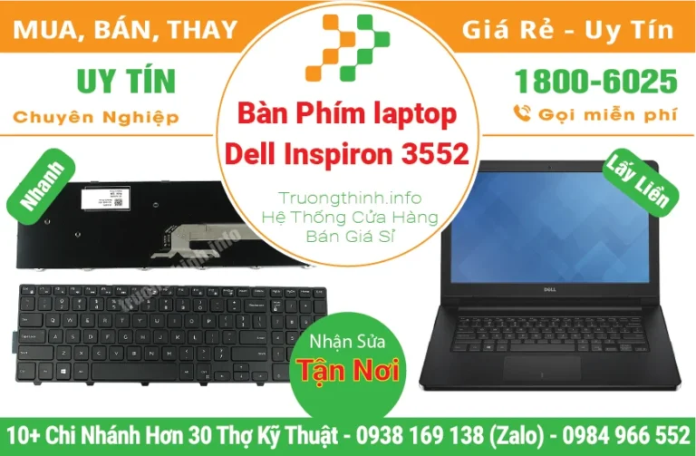 Bàn Phím Laptop Dell Inspiron 3552