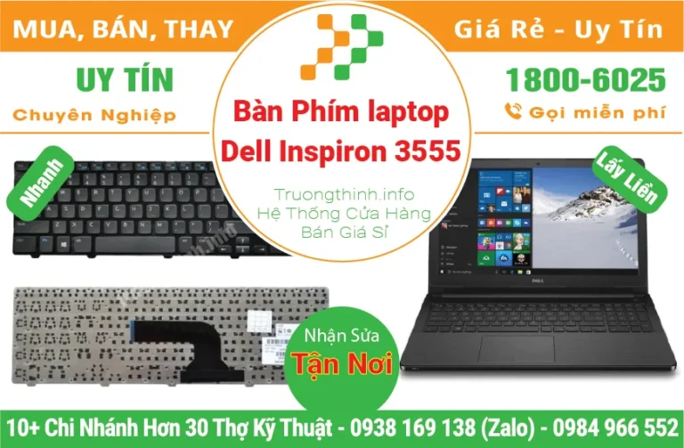 Bàn Phím Laptop Dell Inspiron 3555