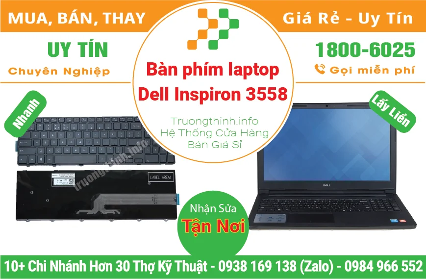 Thay Bàn Phím Laptop Dell Inspiron 3558