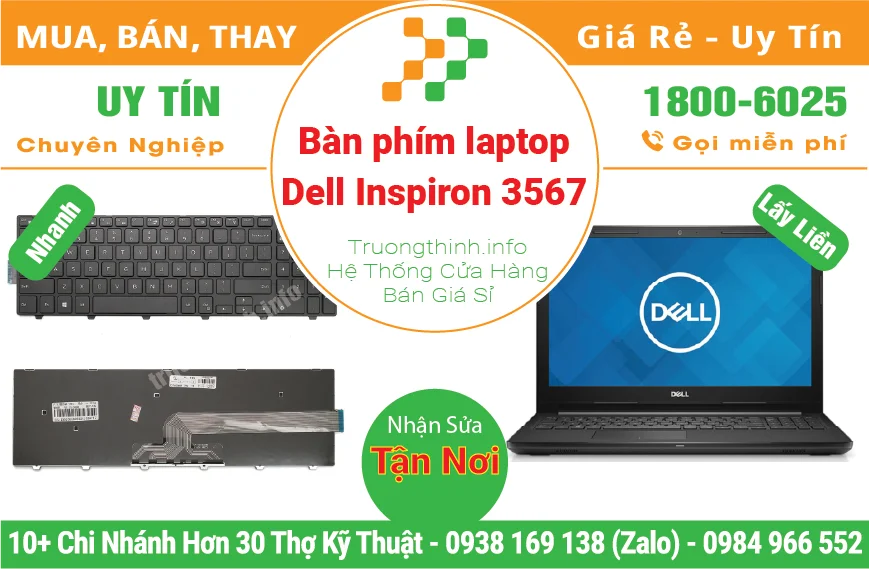 Thay Bàn Phím Laptop Dell Inspiron 3567