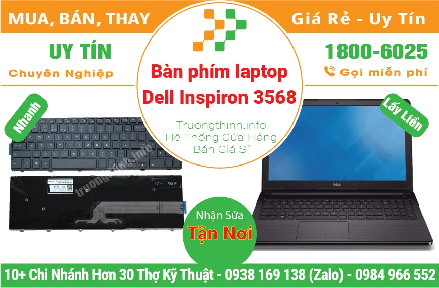 Thay Bàn Phím Laptop Dell Inspiron 3568