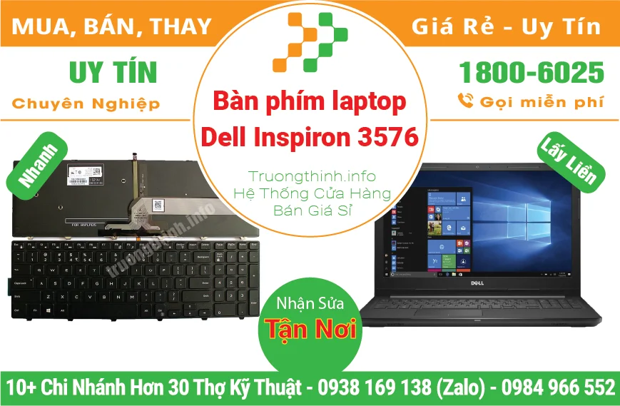 Thay Bàn Phím Laptop Dell Inspiron 3576