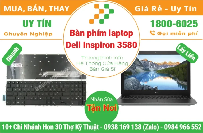 Bàn Phím Laptop Dell Inspiron 3580