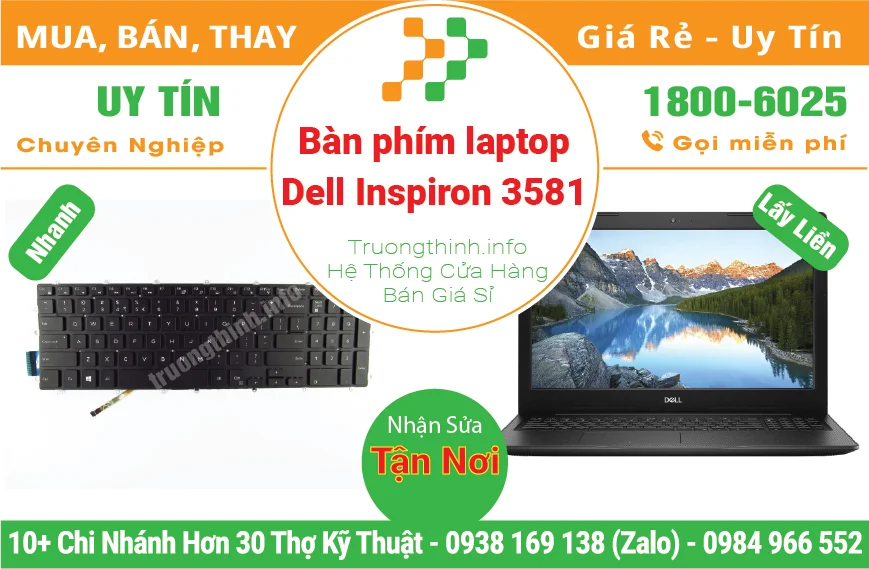 Thay Bàn Phím Laptop Dell Inspiron 3581