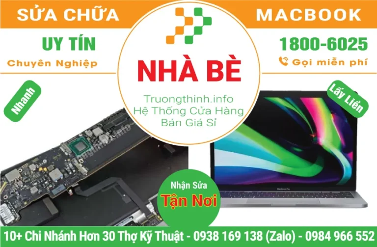 Dịch vụ sửa chữa macbook giá rẻ ở huyện nhà bè