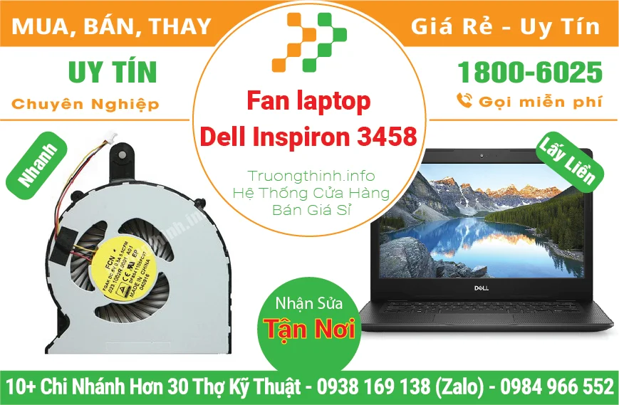 Thay Fan Quạt Laptop Dell Inspiron 3458
