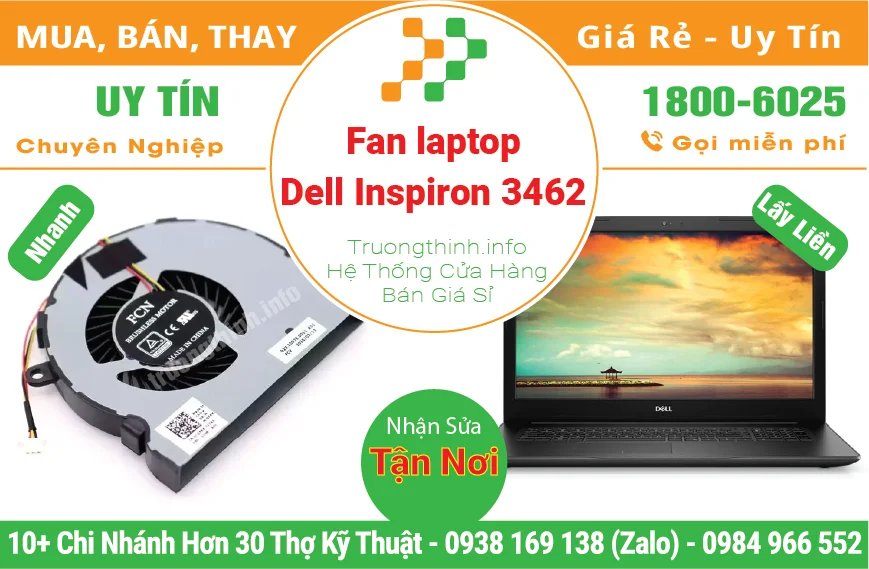 Thay Fan Quạt Laptop Dell Inspiron 3462