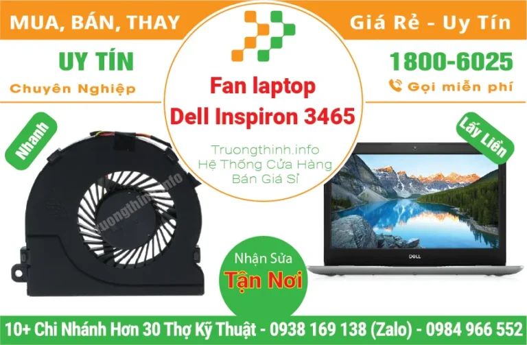 Thay Fan Quạt Laptop Dell Inspiron 3465