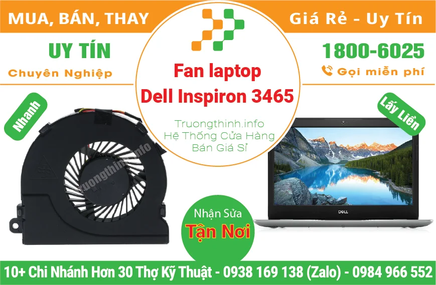 Fan Quạt Laptop Dell Inspiron 3465