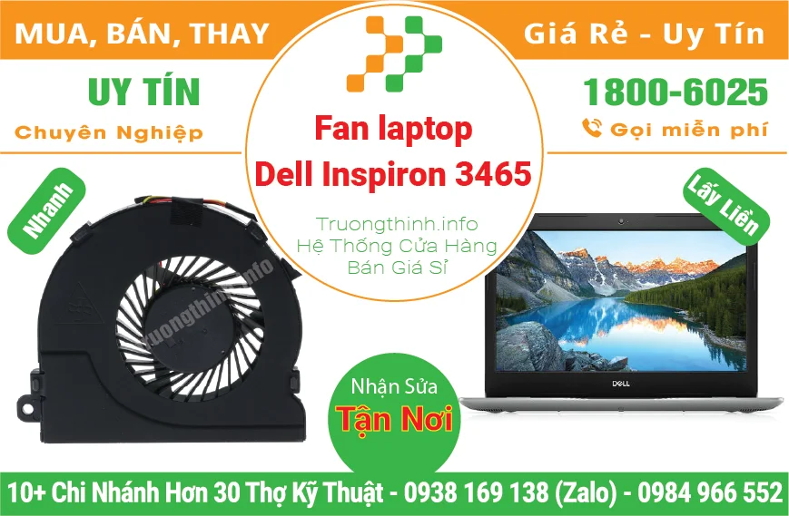 Thay Fan Quạt Laptop Dell Inspiron 3465