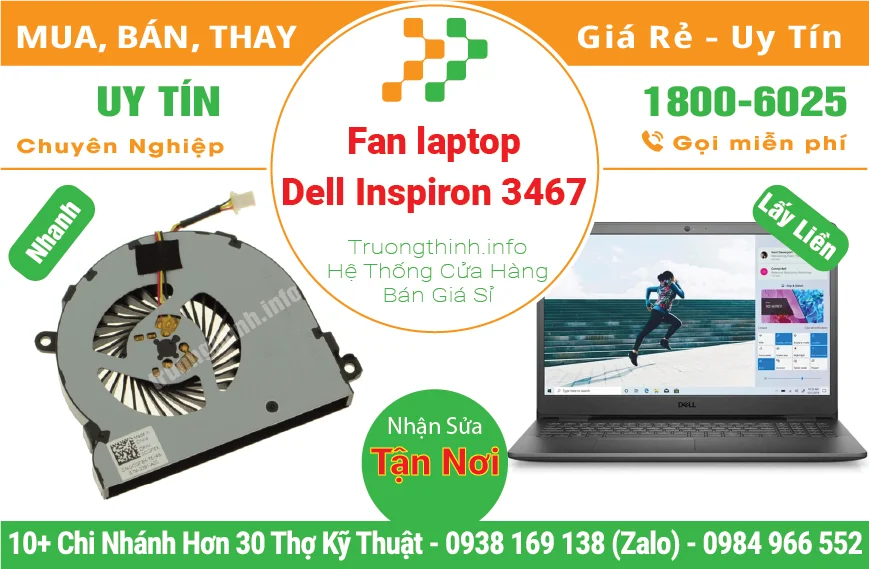 Fan Quạt Laptop Dell Inspiron 3467