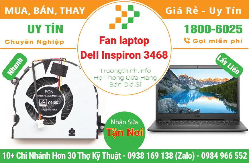 Thay Fan Quạt Laptop Dell Inspiron 3468