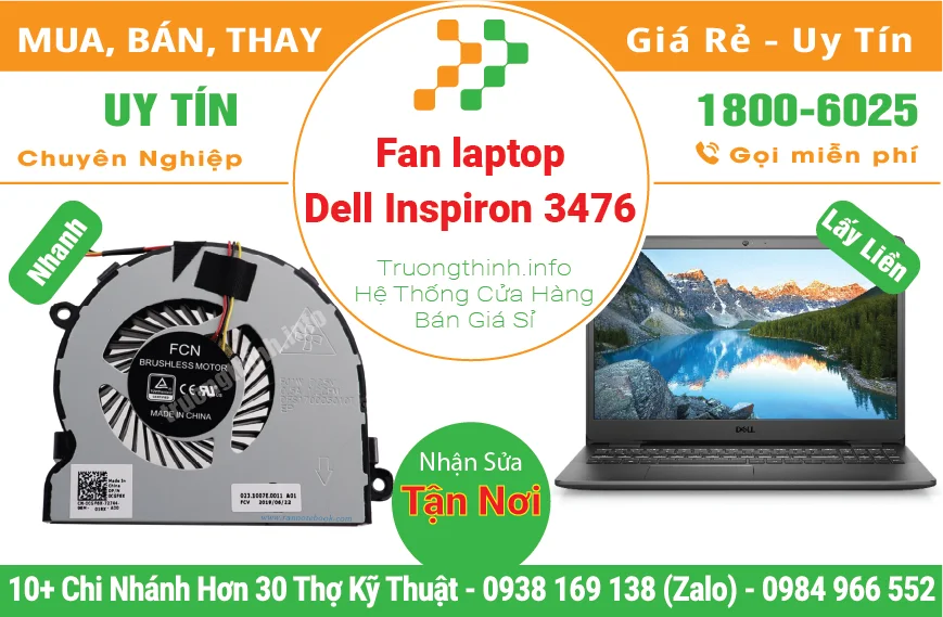 Fan Quạt Laptop Dell Inspiron 3476