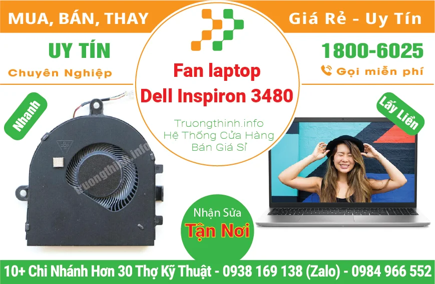 Thay Fan Quạt Laptop Dell Inspiron 3480