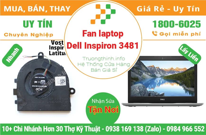 Fan Quạt Laptop Dell Inspiron 3481