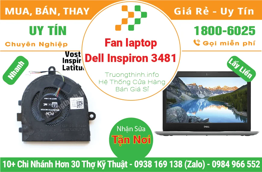 Thay Fan Quạt Laptop Dell Inspiron 3481