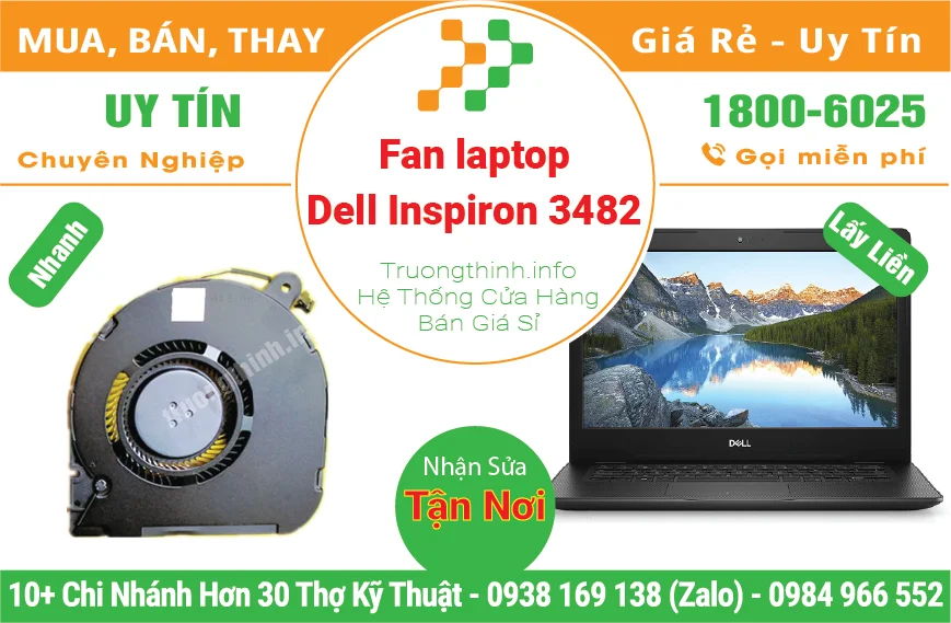 Thay Fan Quạt Laptop Dell Inspiron 3482