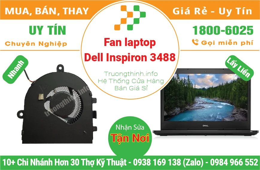Fan Quạt Laptop Dell Inspiron 3488