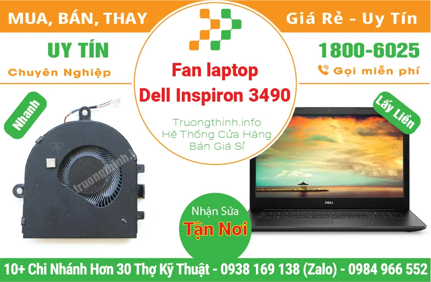 Fan Quạt Laptop Dell Inspiron 3490