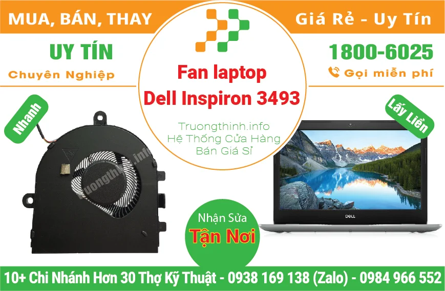 Fan Quạt Laptop Dell Inspiron 3493
